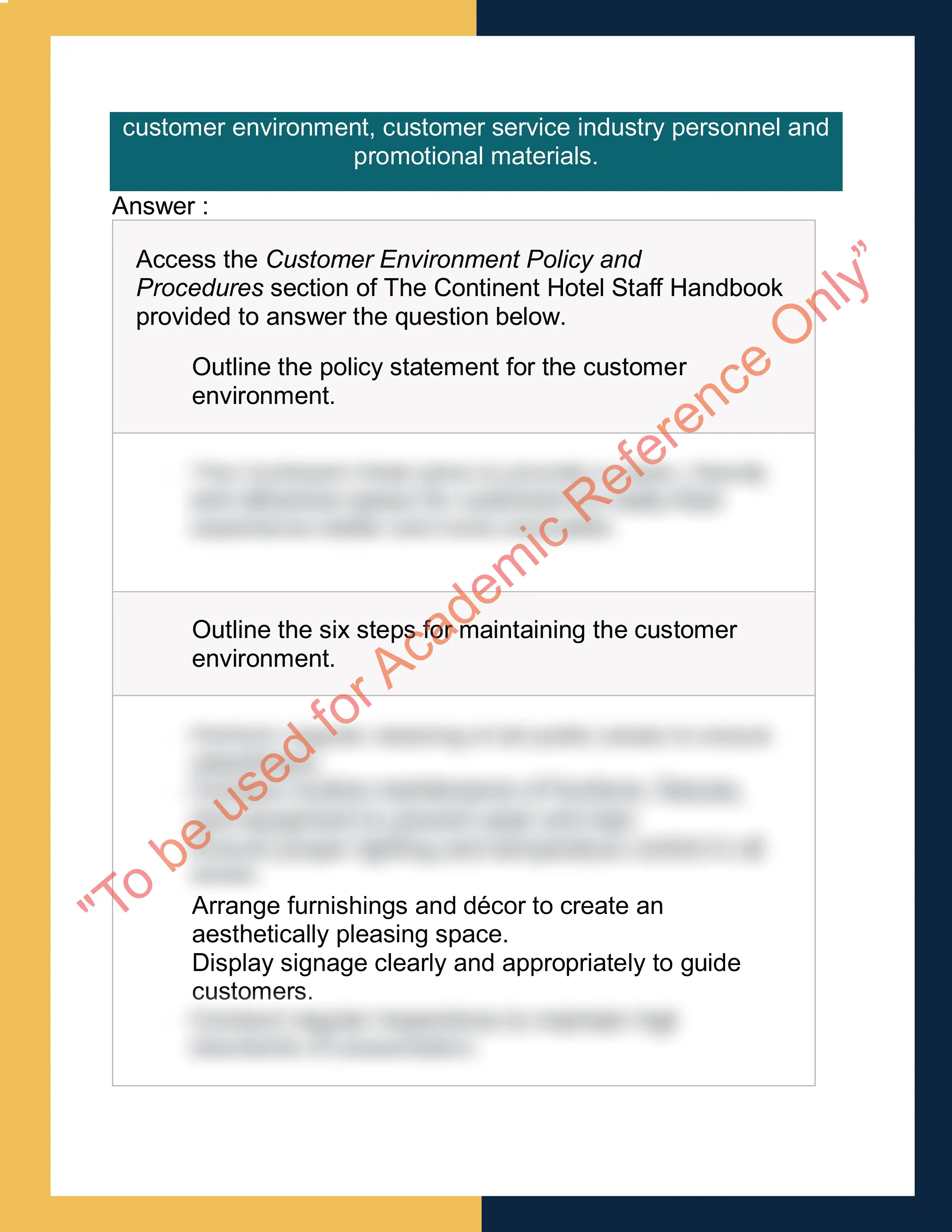 Sample Solution for SITXCCCS014 - Provide Service to Customers 5